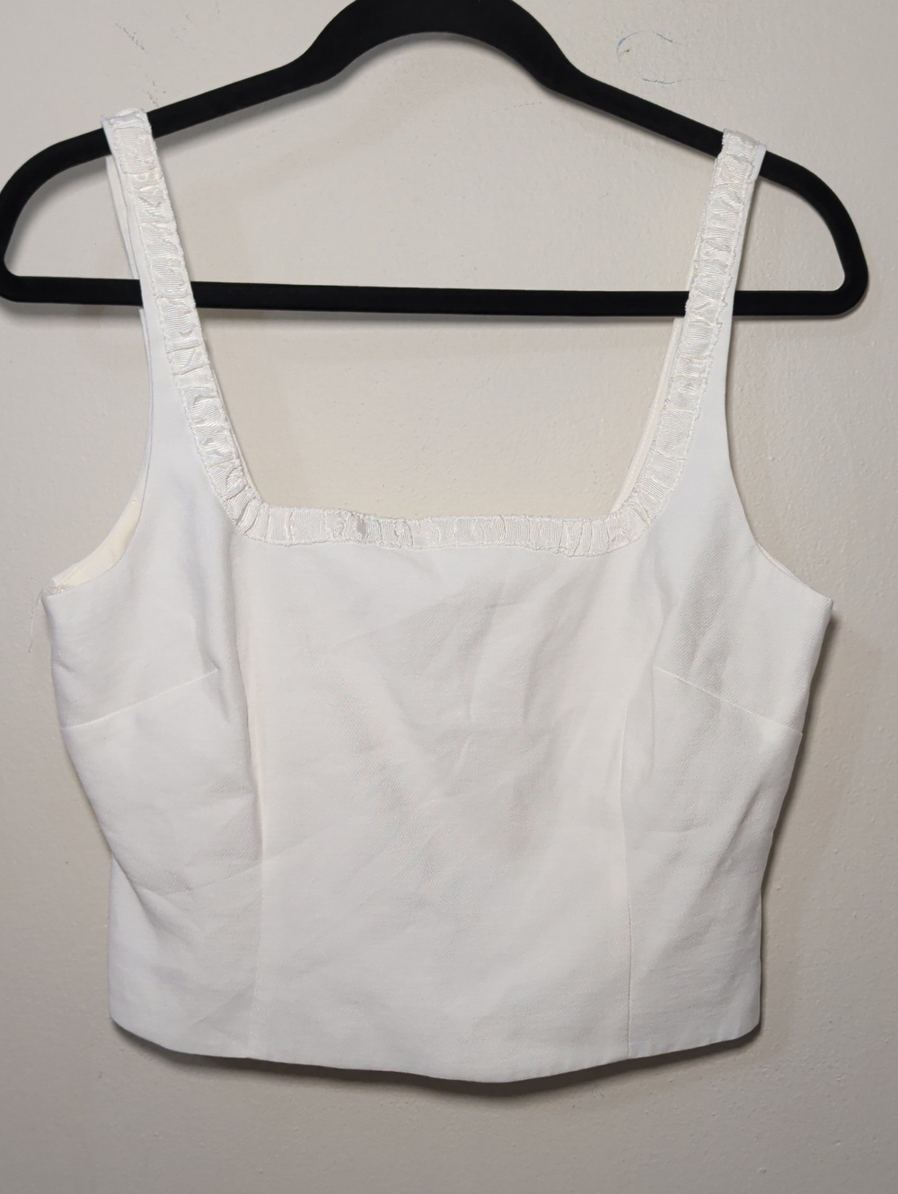 MG Style Antonio Melani Woven Abbie Tank Ivory Cottagecore NEW Women's Size 6